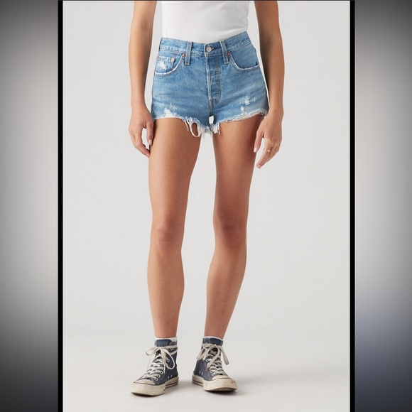 Levi's Blue Jean Shorts for Women - Picture 1 of 5